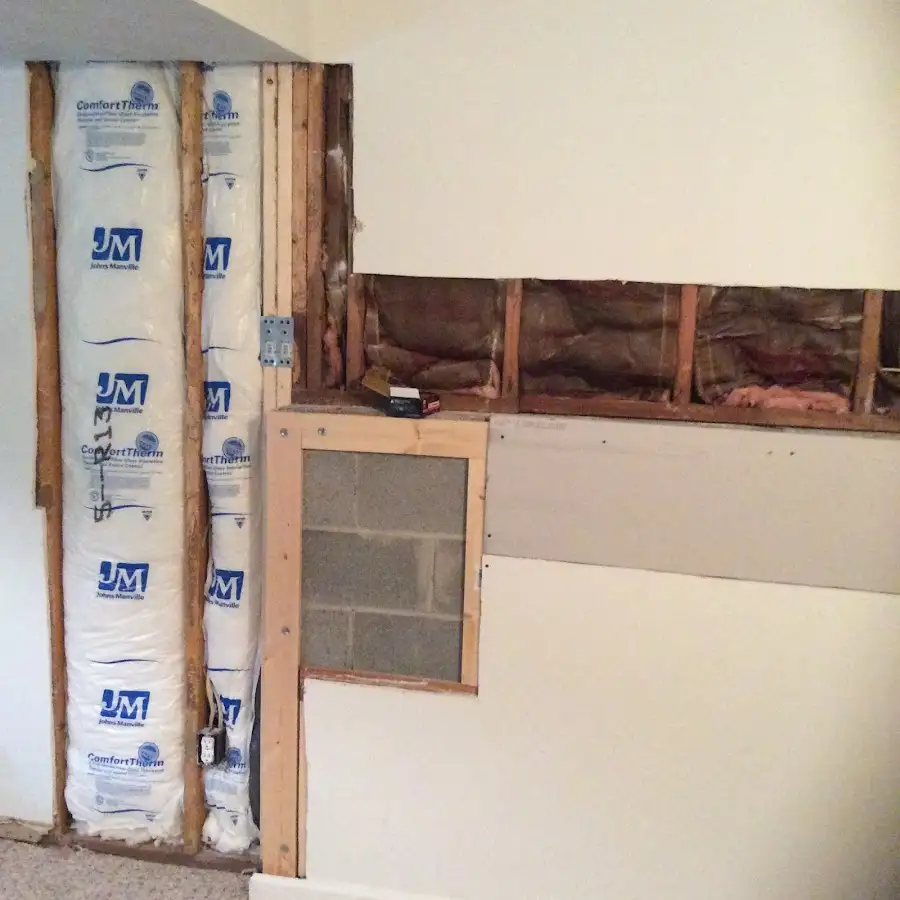 Wall insulation replacement during Contents Cleaning & Restoration in Oxnard